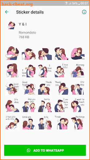 Couple Love Stickers - WAStickerApps screenshot