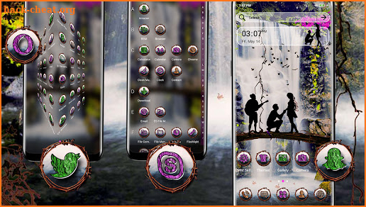 Couple Love Waterfall Theme screenshot