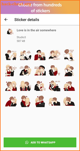 Couples Stickers - Studio3 - WAStickerApps screenshot