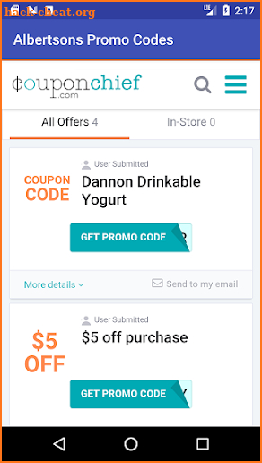 Coupons for Albertsons screenshot