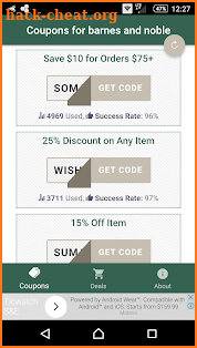 Coupons for barnes and noble screenshot