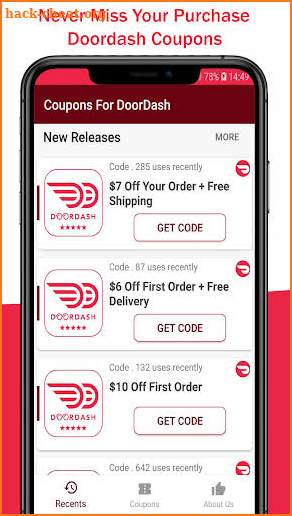 Coupons For Doordash - Hot Discount, Food Delivery screenshot