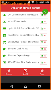 Coupons for Dunkin Donuts screenshot