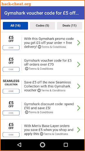 Coupons for Gymshark screenshot