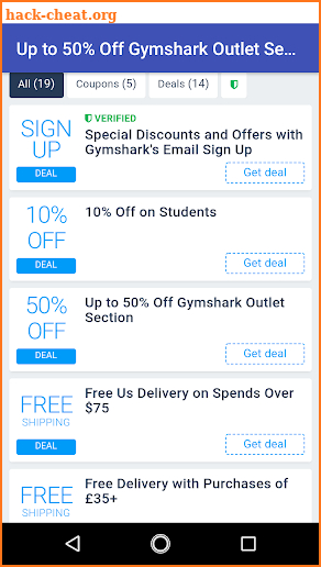 Coupons for Gymshark screenshot