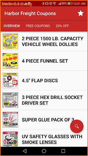 Coupons for Harbor Freight Tools screenshot