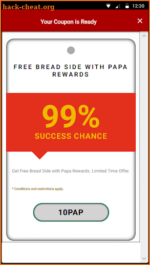 Coupons for Papa John's screenshot