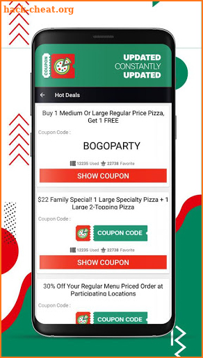 Coupons for Papa John's Discounts Promo Codes screenshot