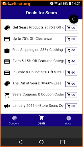 Coupons for sears screenshot