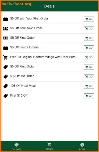 Coupons for Uber Eats screenshot