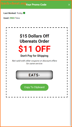 Coupons for Uber Eats - Food Delivery screenshot