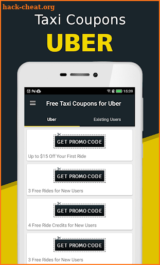 Coupons for Uber - Free Promo Rides screenshot