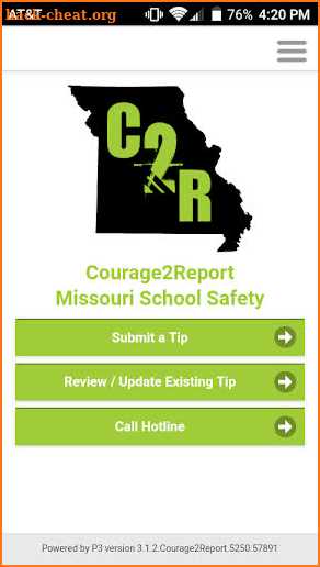 Courage2Report screenshot