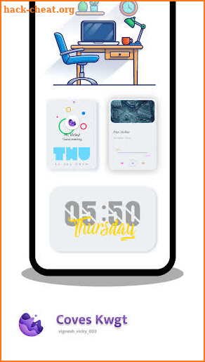 Coves KWGT - Neumorphism inspired widgets screenshot