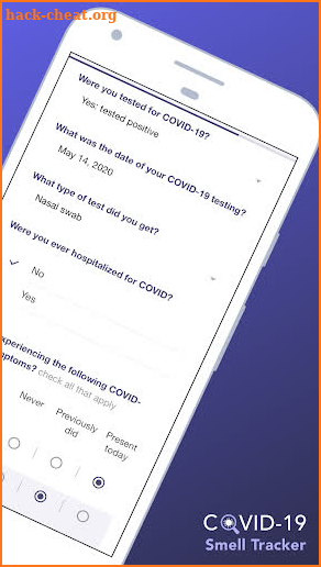 COVID Smell Tracker screenshot