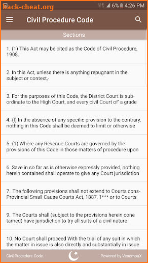 CPC - Civil Procedure Code screenshot