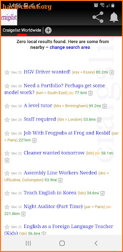 Craigslist Worldwide screenshot