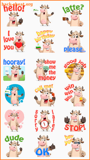 Crazy Cow Stickers for WhatsApp - WAStickerapps screenshot