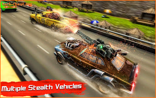 Crazy Death Car Race Shooting Games screenshot