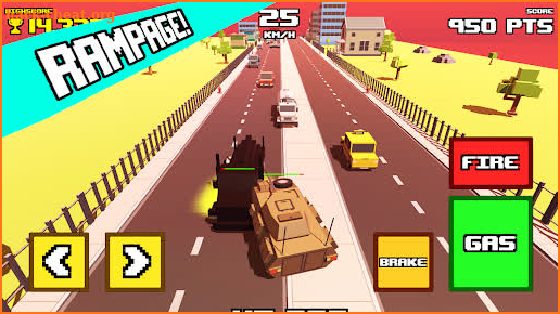 Crazy Road: Tank Rampage screenshot