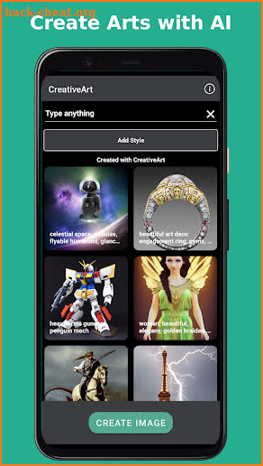 CreativeArt - AI Art Generator screenshot
