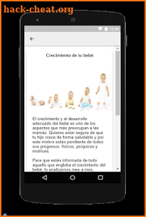 Crecimiento y Desarrollo de tu Bebé screenshot