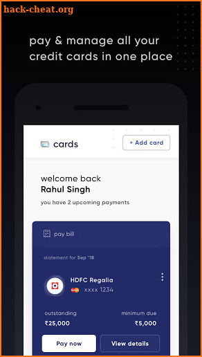 CRED - most rewarding credit card bill payment app screenshot