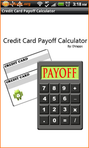 Credit Card Payoff Calculator screenshot