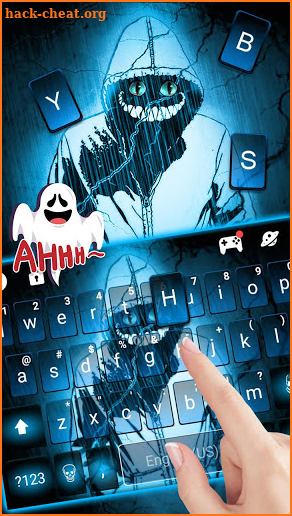 Creepy Devil Smile Cat Keyboard Theme screenshot