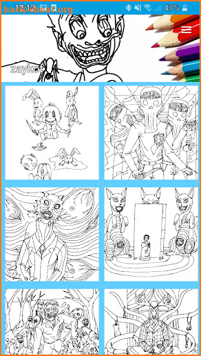 creepy horror coloring book screenshot