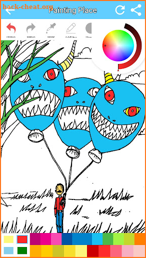 creepy horror coloring book screenshot