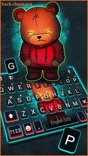 Creepy Teddy Bear Keyboard Background screenshot