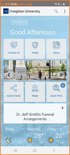 Creighton University screenshot