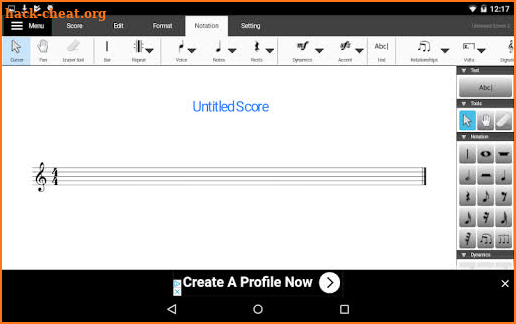 Crescendo Music Notation screenshot