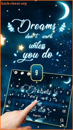 Crescent Moon Quote Keyboard Theme screenshot