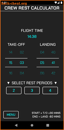 Crew Rest Calculator PRO screenshot