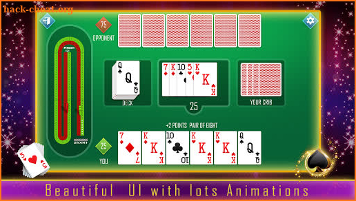 Cribbage card game screenshot