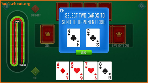 Cribbage card game screenshot