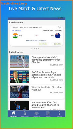 Cric Live - Live Cricket Score & News screenshot