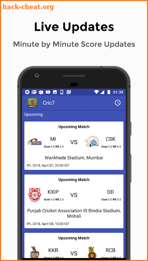 Cric7: IPL 2018 Live Stream screenshot