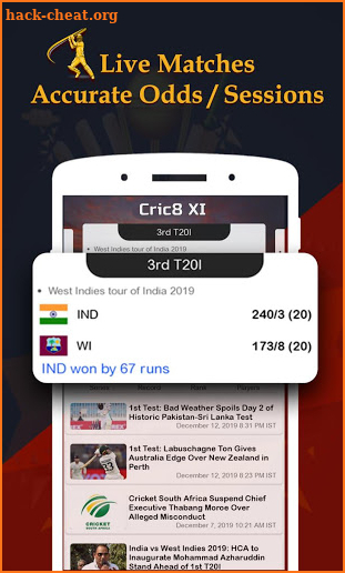 Cric8 XI - Live Cricket Scores & News screenshot