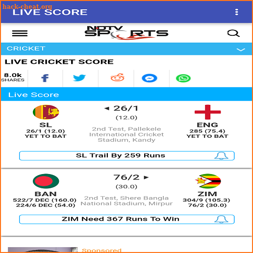 CRICKET LIVE TV & SCORE screenshot