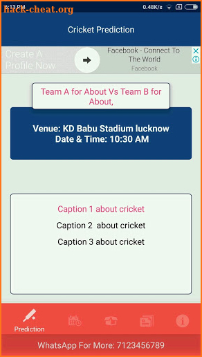 Cricket Prediction screenshot