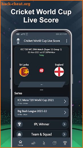 Cricket World Cup Live Score screenshot