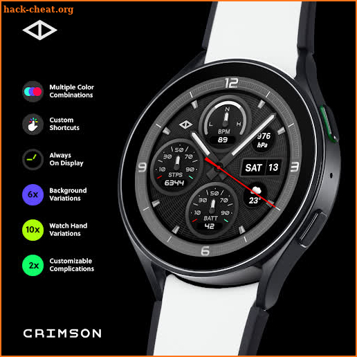 Crimson: Analog Watch Face screenshot