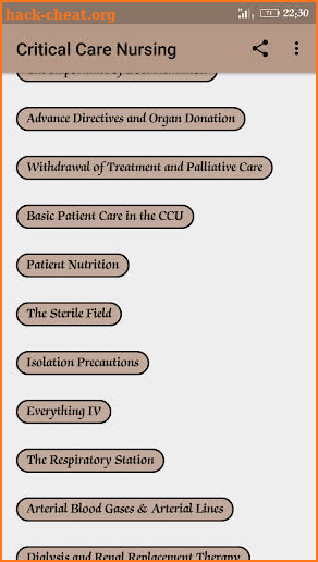 Critical Care Nursing screenshot