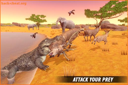 Crocodile Attack Sim: Wild Animal Family Games screenshot