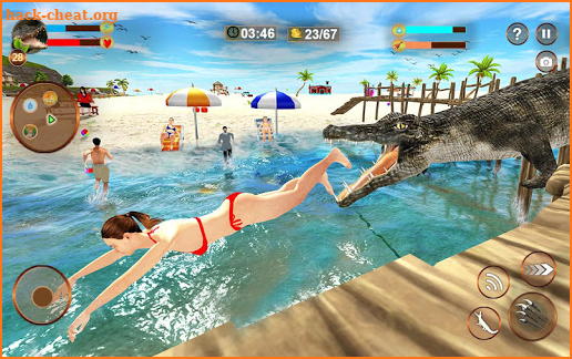 Crocodile Simulator Attack Game 3D screenshot