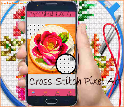 Cross Stitch Coloring By Number-Pixel Art screenshot