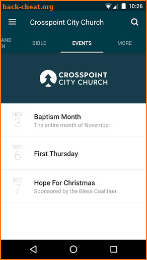 Crosspoint City Church screenshot